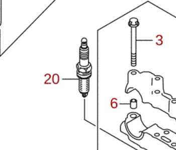 Suzuki Swift Sport Spark Plug Set.