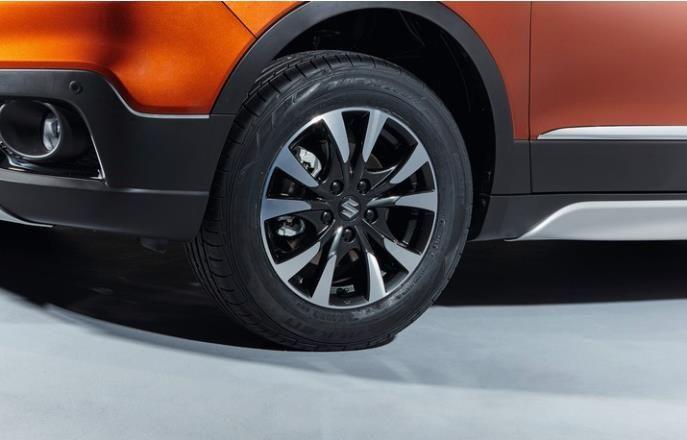 Suzuki Alloy wheel, 'NAMIB', gloss black / polished finish