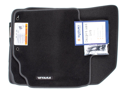 Genuine Suzuki Vitara 2015 Onwards Carpet Mat Set - Blue Logo