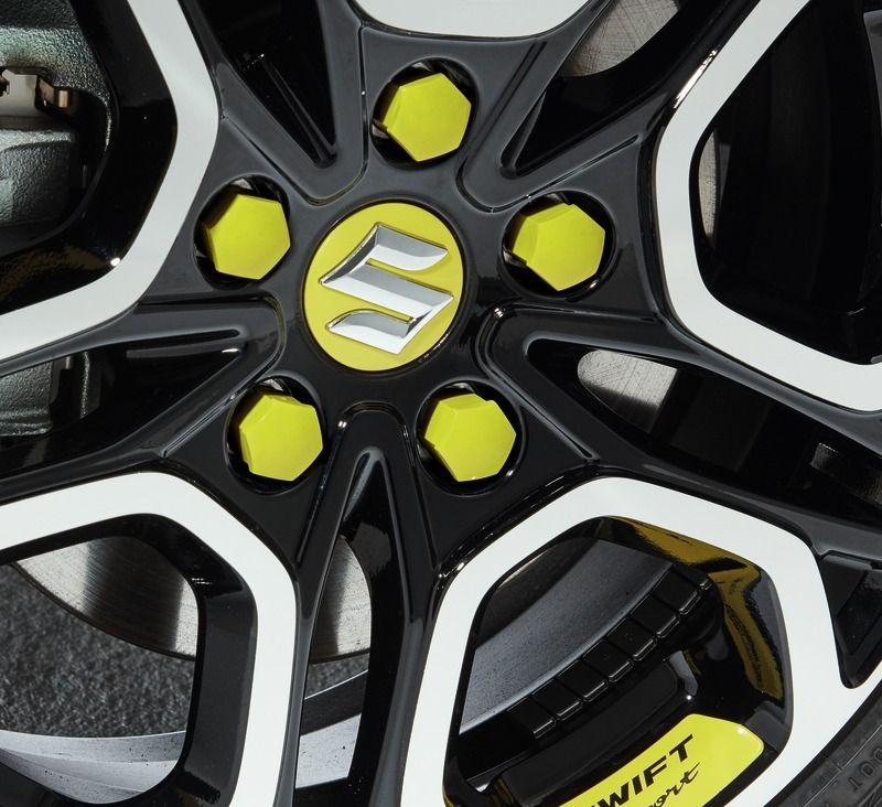 Suzuki Swift Wheel Bolt Cover Set - Yellow