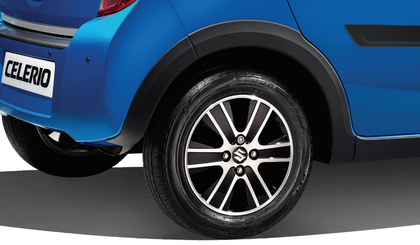 Suzuki Celerio Fender ext & Wheel arch extension set incl side skirts, black